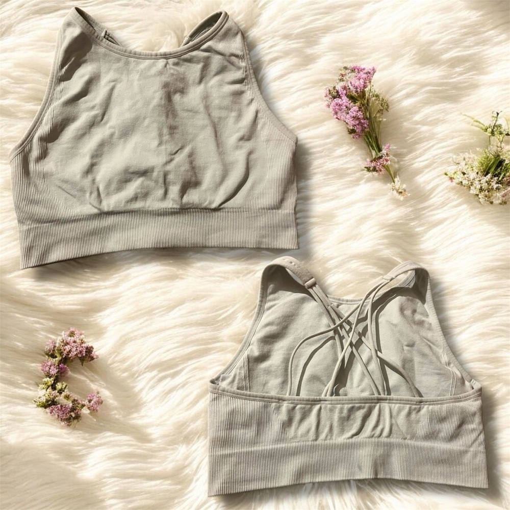 Avia Seamless High-Neck Strappy Sports Bra size XL